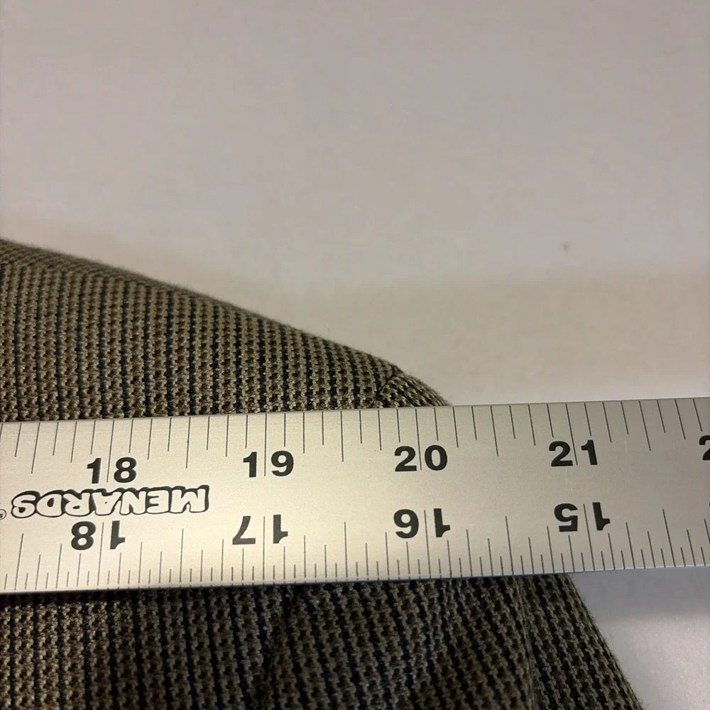 Ralph Lauren Mens 46R Blazer 100% Silk Tan Blue Micro Houndstooth Sport Coat